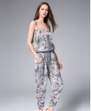 Pastel Blue Printed Jumpsuit